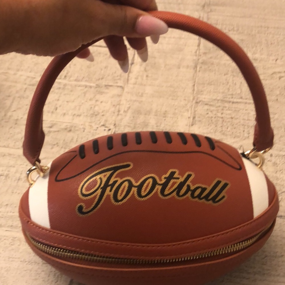 Brown Football Purse